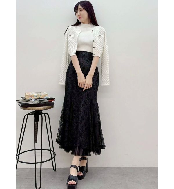 MERCURYDUO「ツィードニットカーデ」|カーディガン|