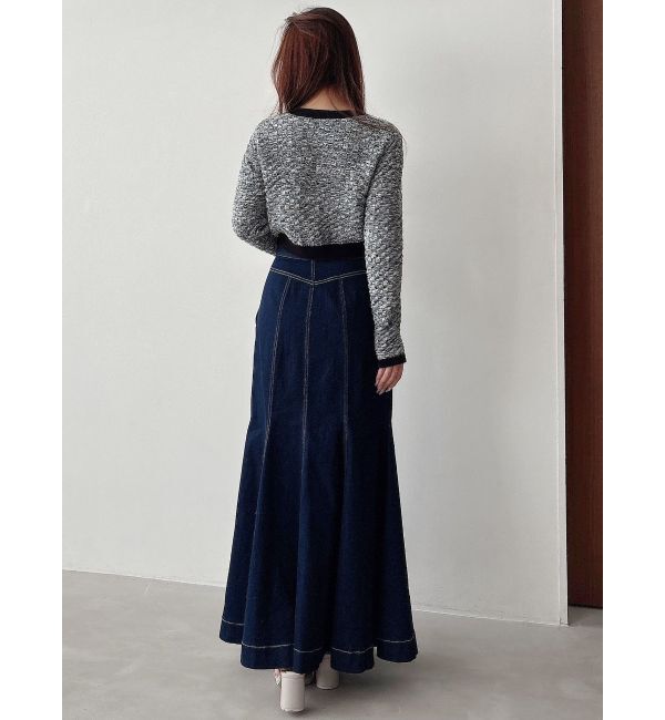 MERCURYDUO「ツィードニットカーデ」|カーディガン|