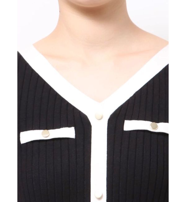 MERCURYDUO「バイカラーニットワンピース」|ワンピース|