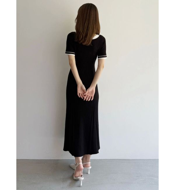 MERCURYDUO「バイカラーニットワンピース」|ワンピース|