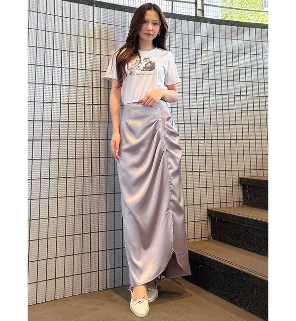 MERCURYDUO「CATプリントリボンTシャツ」|Tシャツ・カットソー|