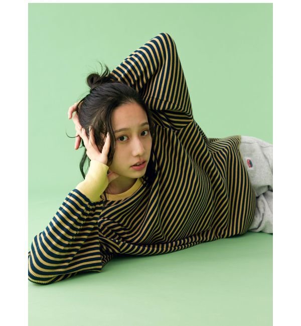 Ungrid「【WEB限定】スリーブボリュームワッフルロングスリーブTee」|Tシャツ・カットソー|イエロー