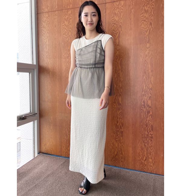 LAGUNAMOON「チュールペプラムセットカットワンピース」|ワンピース|