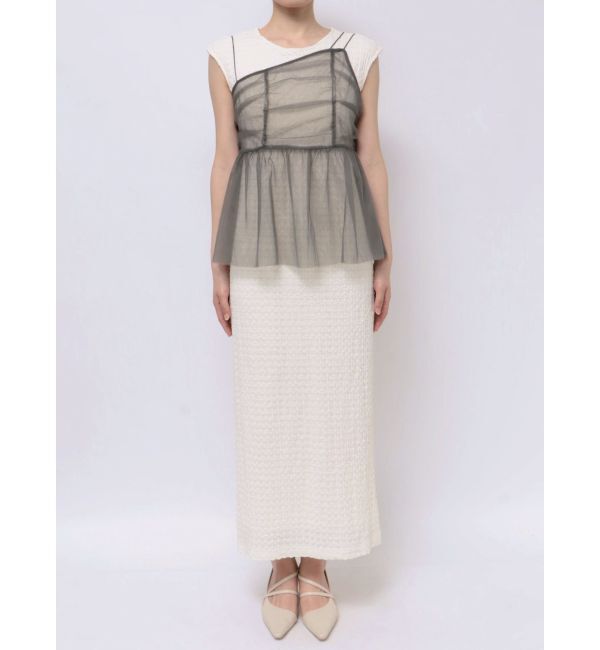 LAGUNAMOON「チュールペプラムセットカットワンピース」|ワンピース|