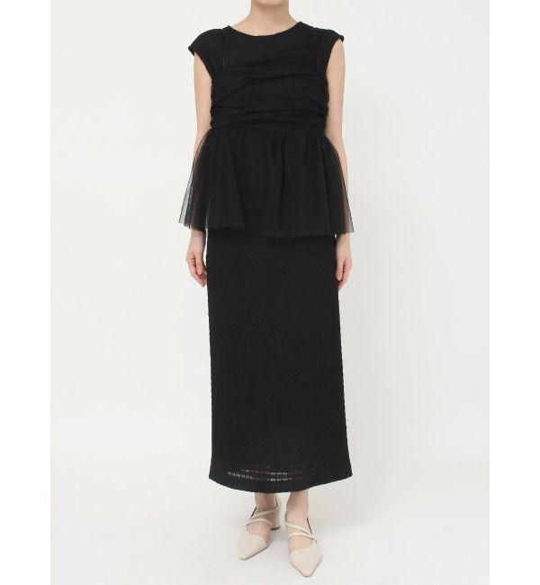 LAGUNAMOON「チュールペプラムセットカットワンピース」|ワンピース|