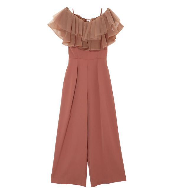 LAGUNAMOON「LADYチュールカラーベアパンツドレス」|ドレス|