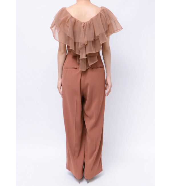 LAGUNAMOON「LADYチュールカラーベアパンツドレス」|ドレス|