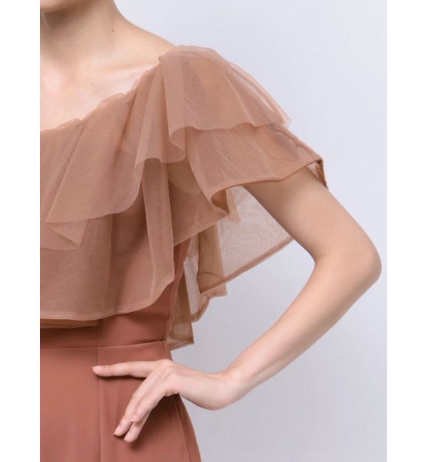 LAGUNAMOON「LADYチュールカラーベアパンツドレス」|ドレス|