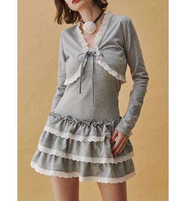 jouetie「ボレロセットフリルベアワンピース」|ワンピース|