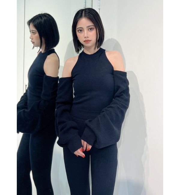 GYDA「【SET着用可】アームドッキングデザインニットトップス」|ニット・セーター|