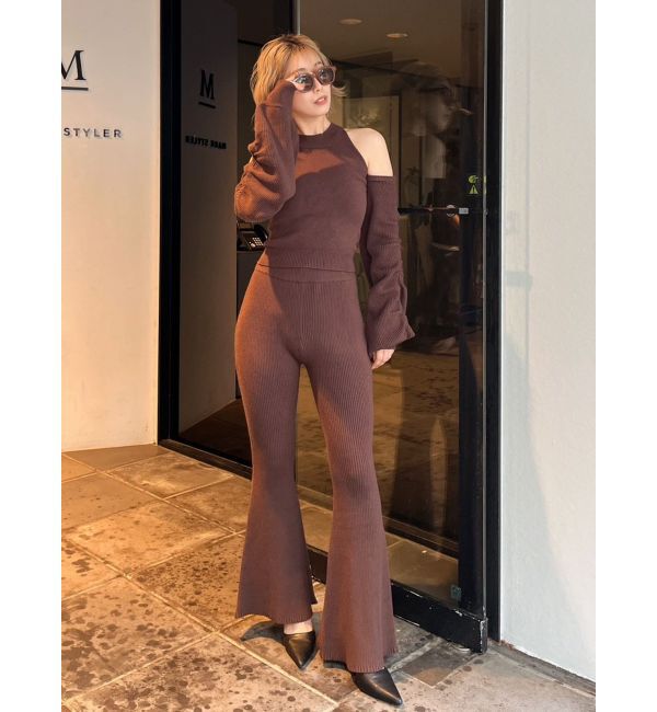 GYDA「【SET着用可】アームドッキングデザインニットトップス」|ニット・セーター|