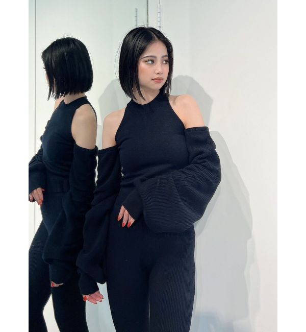 GYDA「【SET着用可】アームドッキングデザインニットトップス」|ニット・セーター|