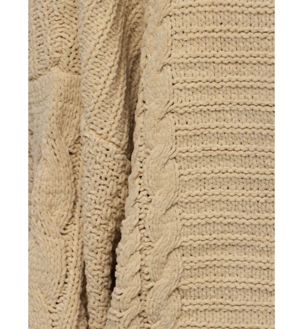 GYDA「モールヤーン ケーブルニットカーディガン」|カーディガン|