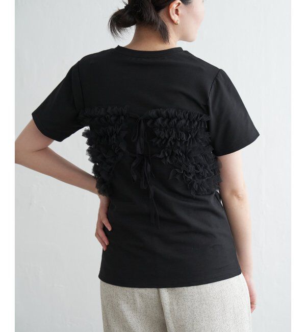 VENCE share style「天竺チュールフリルビスチェ見えTシャツ」|Tシャツ・カットソー|