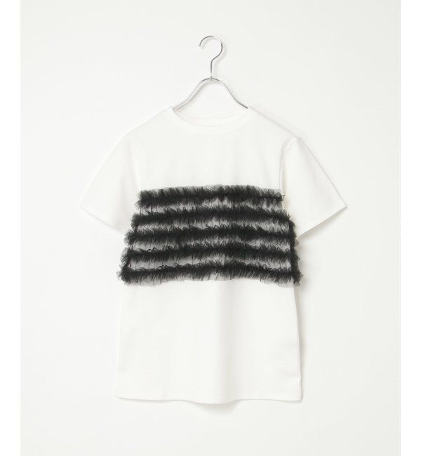 VENCE share style「天竺チュールフリルビスチェ見えTシャツ」|Tシャツ・カットソー|
