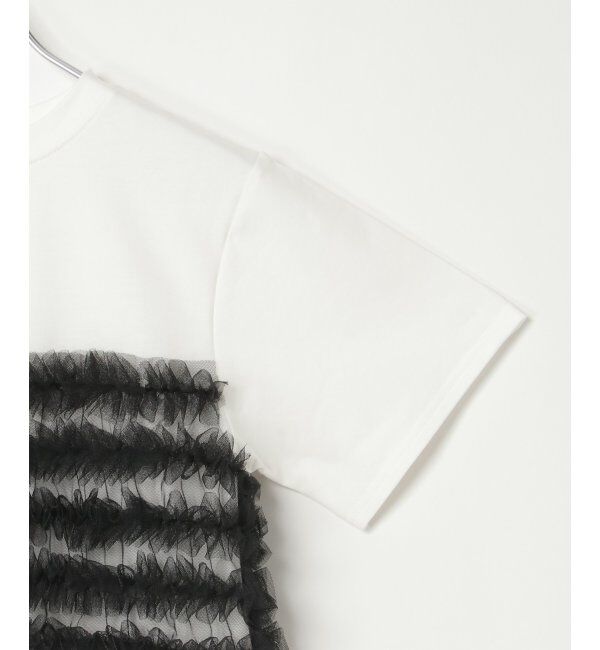 VENCE share style「天竺チュールフリルビスチェ見えTシャツ」|Tシャツ・カットソー|