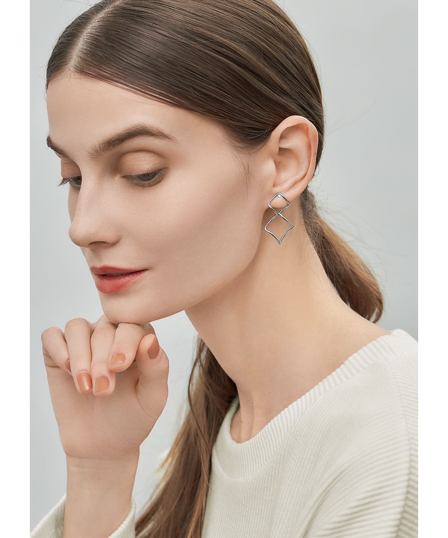 STYLE DELI「ダブルひし型ラインピアス」|ピアス|