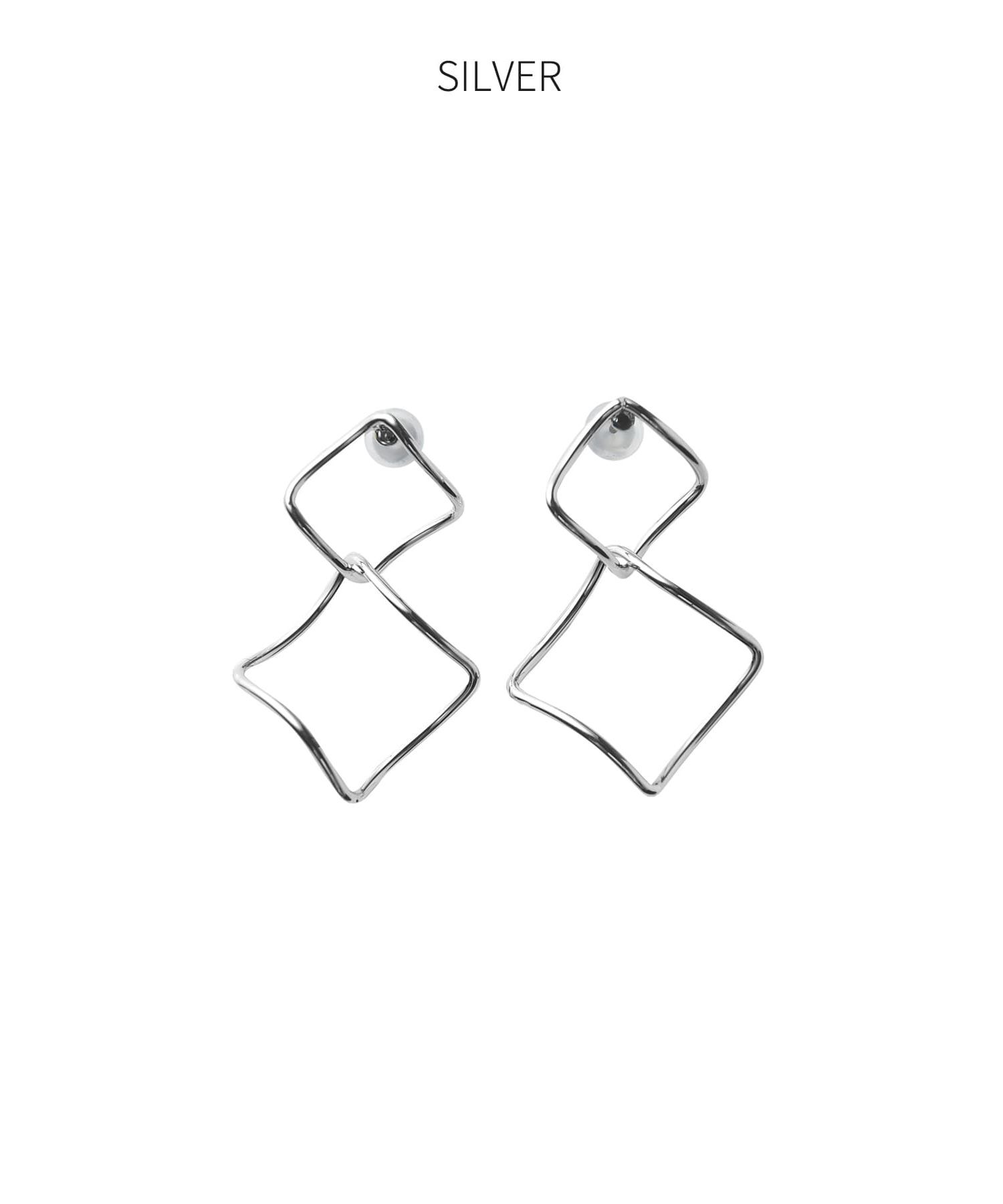 STYLE DELI「ダブルひし型ラインピアス」|ピアス|