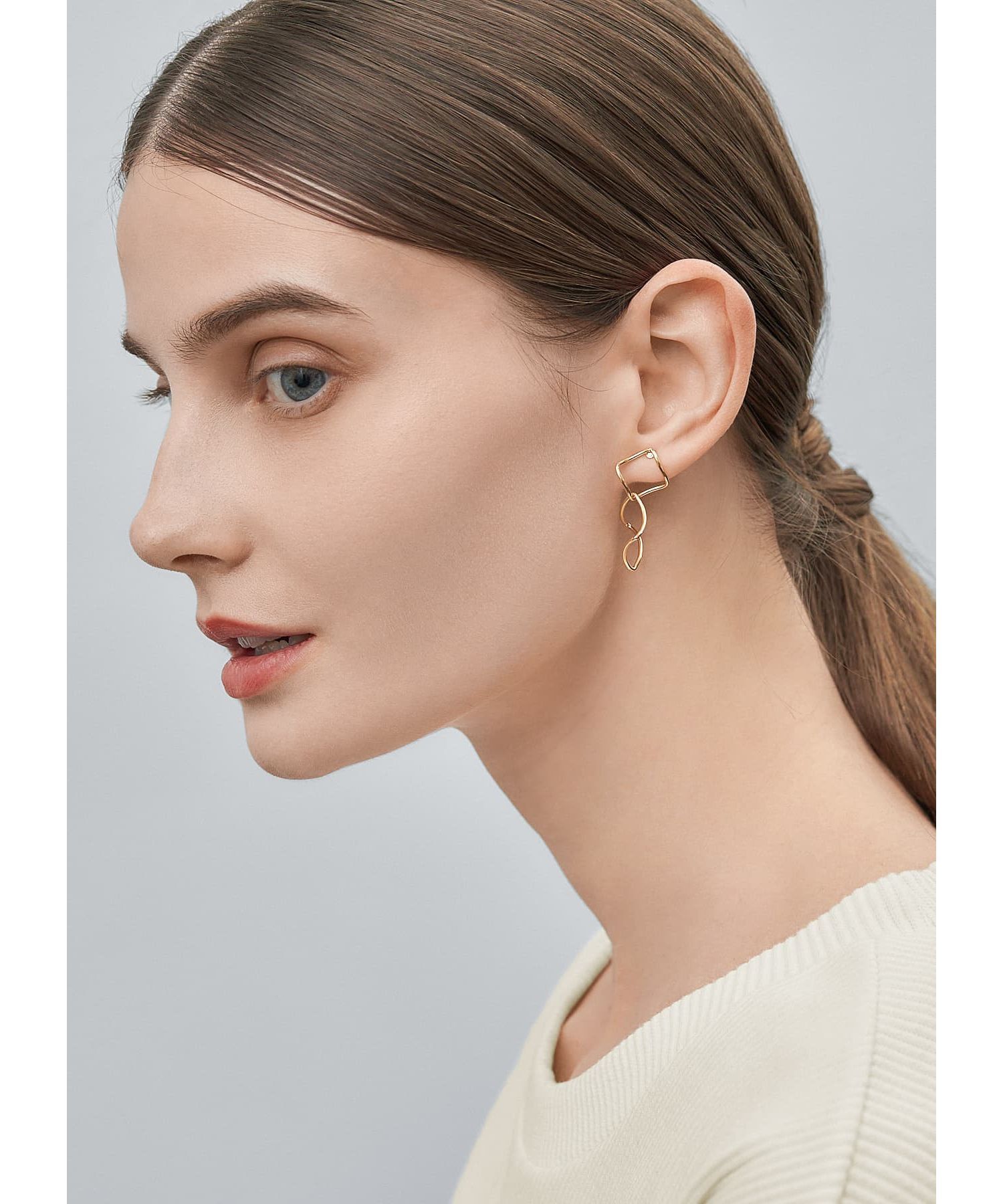 STYLE DELI「ダブルひし型ラインピアス」|ピアス|