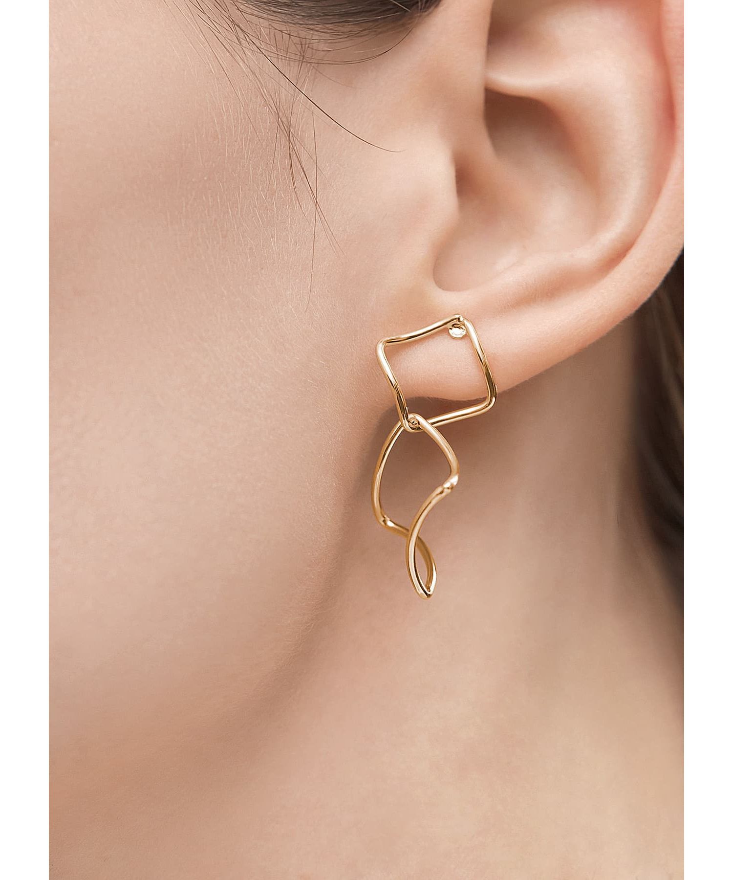 STYLE DELI「ダブルひし型ラインピアス」|ピアス|