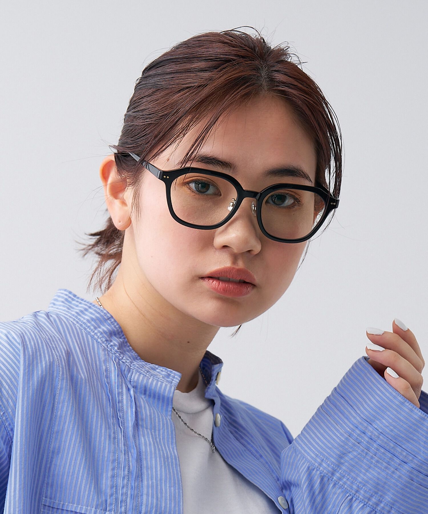  「ウェリントン型 クリアレンズサングラス｜紫外線100%カットクリアサングラス」|サングラス|