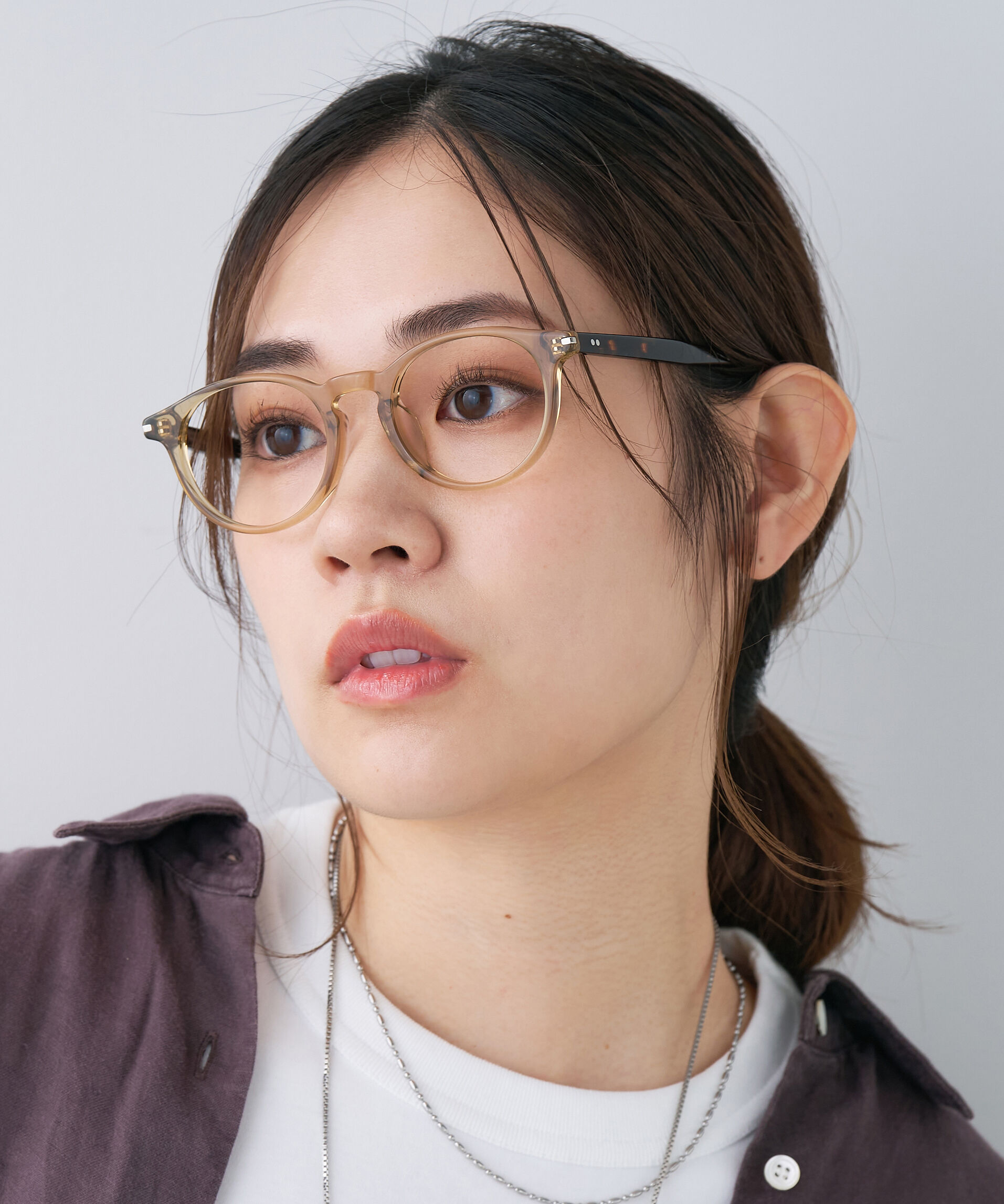  「ボストン型 メガネ｜Zoff｜UNITED ARROWS ユナイテッドアローズ レンズ交換券付き」|メガネ|ブラウン