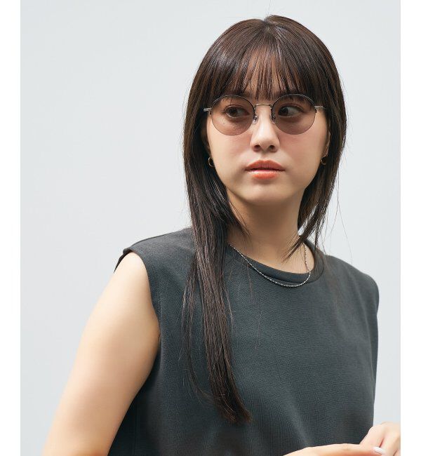  「Zoff｜UNITED ARROWS オーバル型｜サングラス ユナイテッドアローズ｜軽量｜カラーレンズ ｜UVカット」|サングラス|