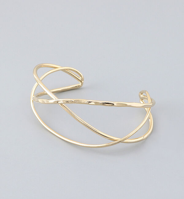 Phoebe「グリッターワイドカフバングル」|ブレスレット・バングル|ゴールド