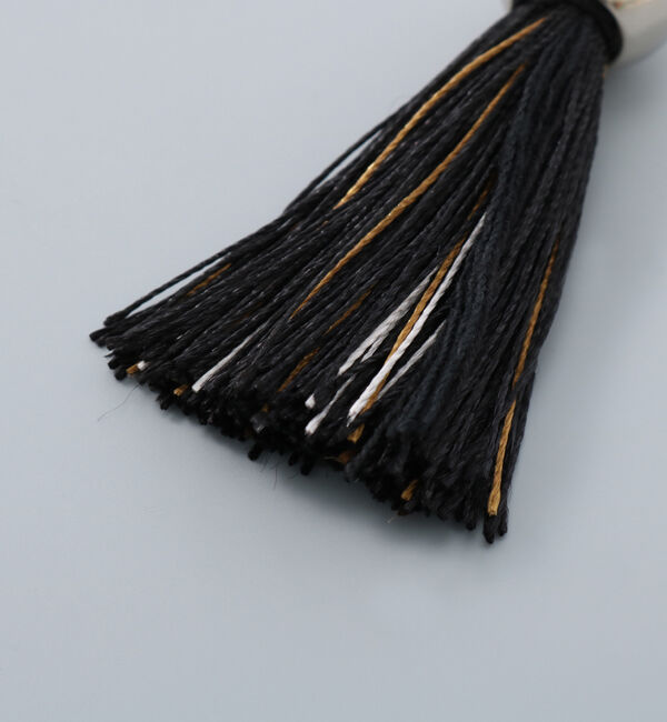 Phoebe+「【amplis】lotus tasselピアス　シルバー&times;ブラック」|ピアス|