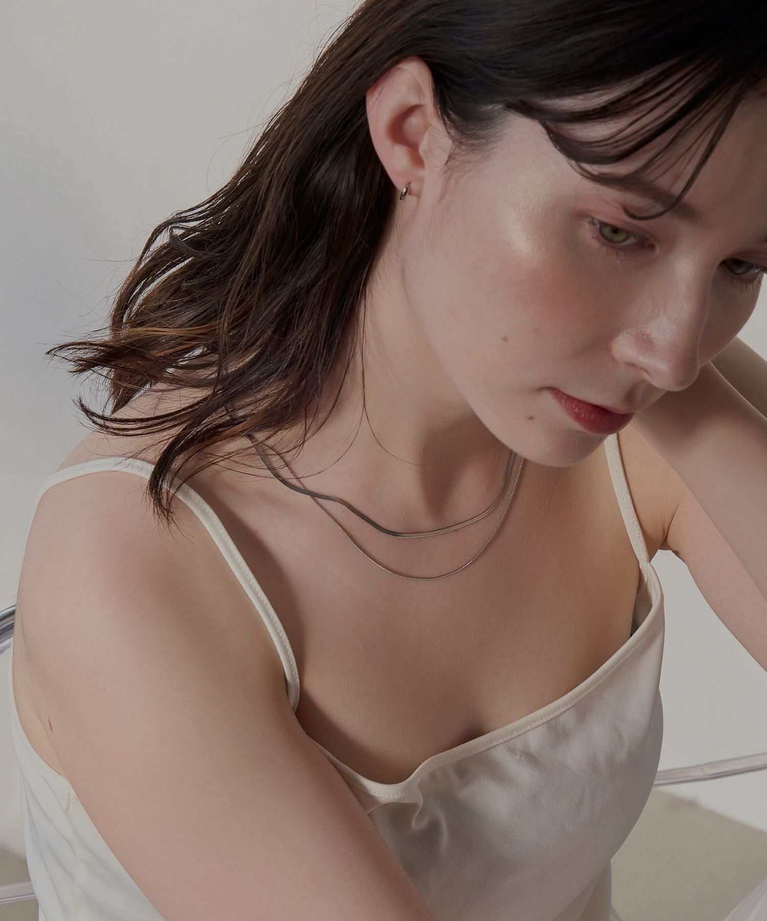 Phoebe「【金属アレルギー対応】ワンタッチメタルフープミニピアス(片耳)/サージカルステンレス シルバー」|ピアス|