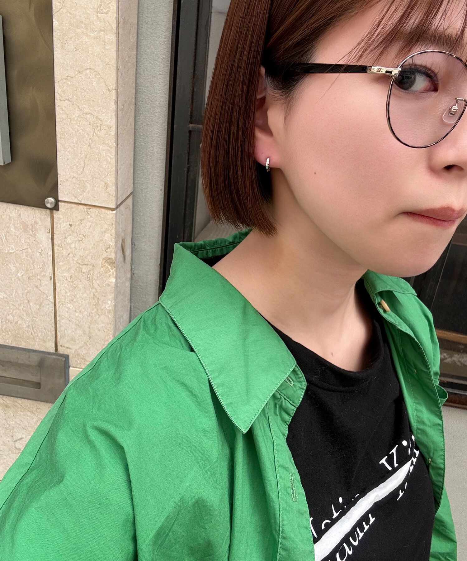 Phoebe「【金属アレルギー対応】ワンタッチメタルフープミニピアス(片耳)/サージカルステンレス シルバー」|ピアス|