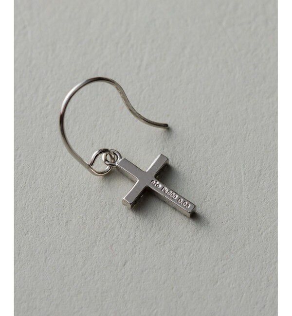 ete「PT900 クロス ダイヤモンド ピアス」|ピアス|