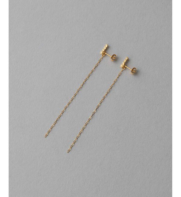 ete「チェーン ビジュー ピアス」|ピアス|