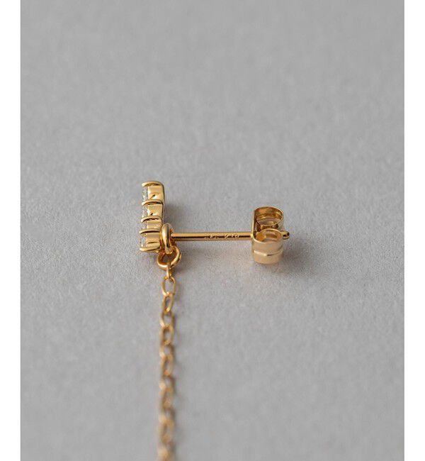 ete「チェーン ビジュー ピアス」|ピアス|