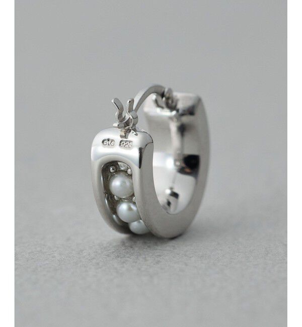 ete「[ブラン] パール フープピアス」|ピアス|