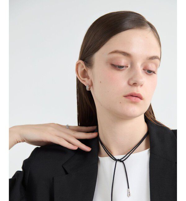 ete「[ブラン] パール フープピアス」|ピアス|