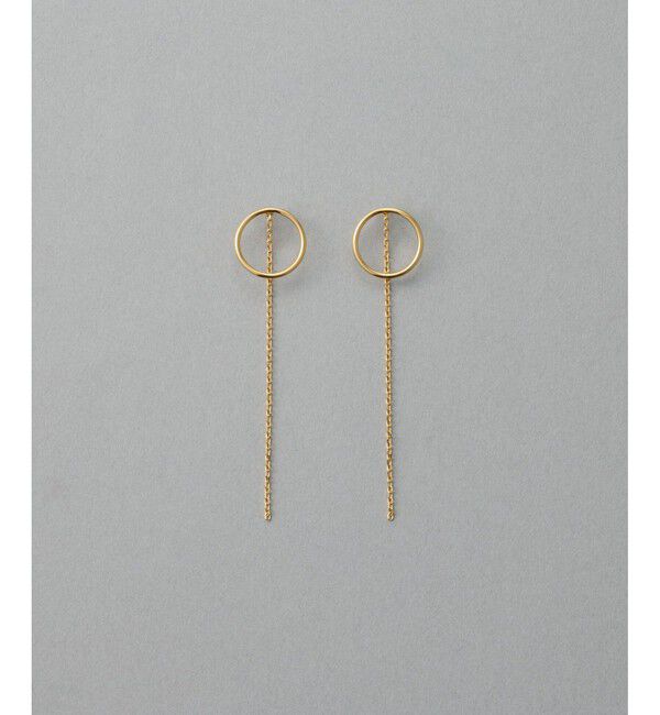 ete「サークル/チェーン ピアス」|ピアス|イエローゴールド