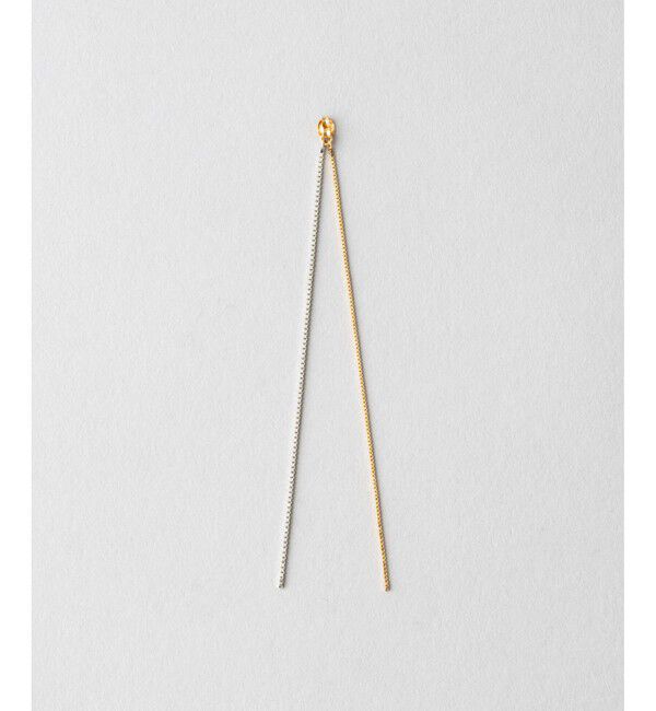 Jouete「[イヤーオーナメント] キャッチ チェーン コンビカラー」|ピアス|シルバー系その他