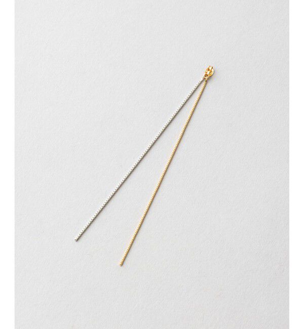 Jouete「[イヤーオーナメント] キャッチ チェーン コンビカラー」|ピアス|