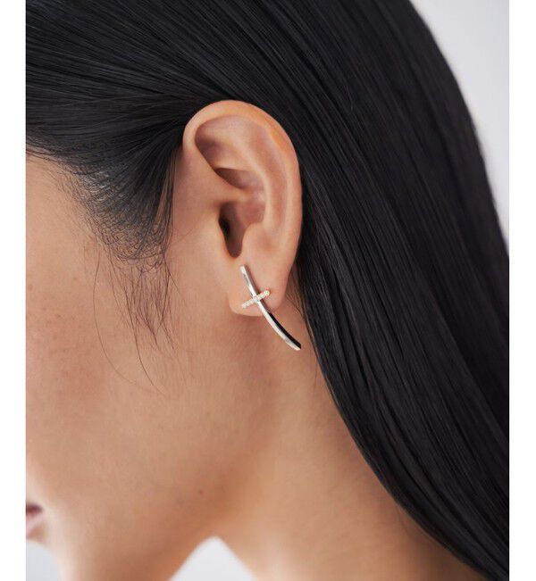 Jouete「[ウェアピアス] ジルコニア クロス コンビカラー」|ピアス|