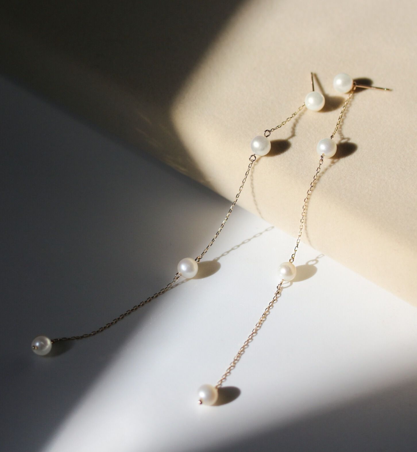  「パール ステーション ピアス | K10YG」|ピアス|K10 イエローゴールド