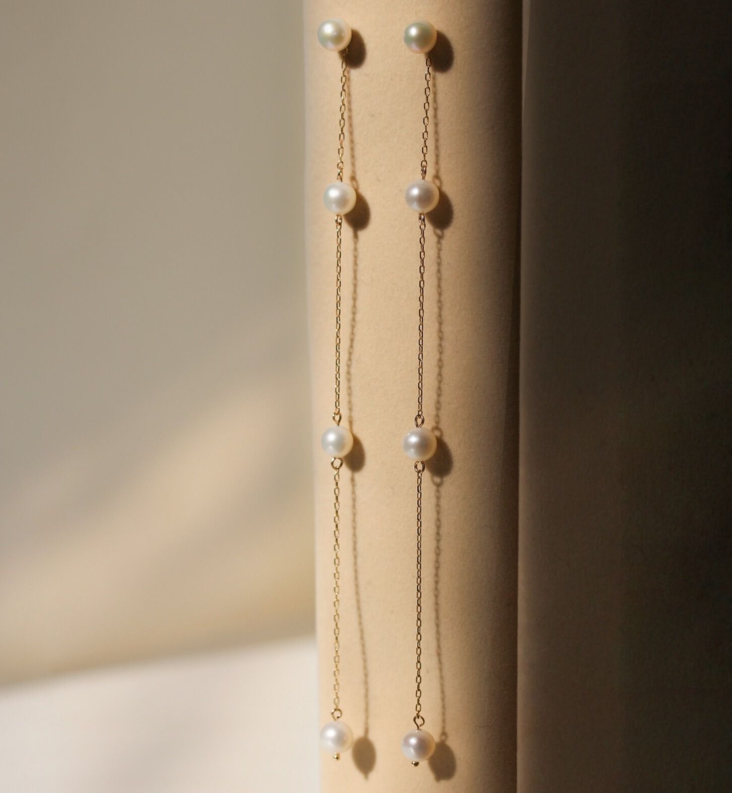  「パール ステーション ピアス | K10YG」|ピアス|