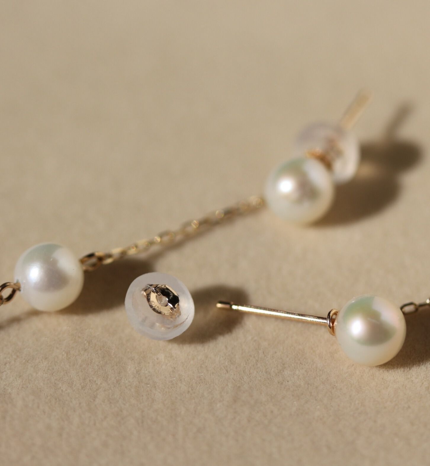  「パール ステーション ピアス | K10YG」|ピアス|