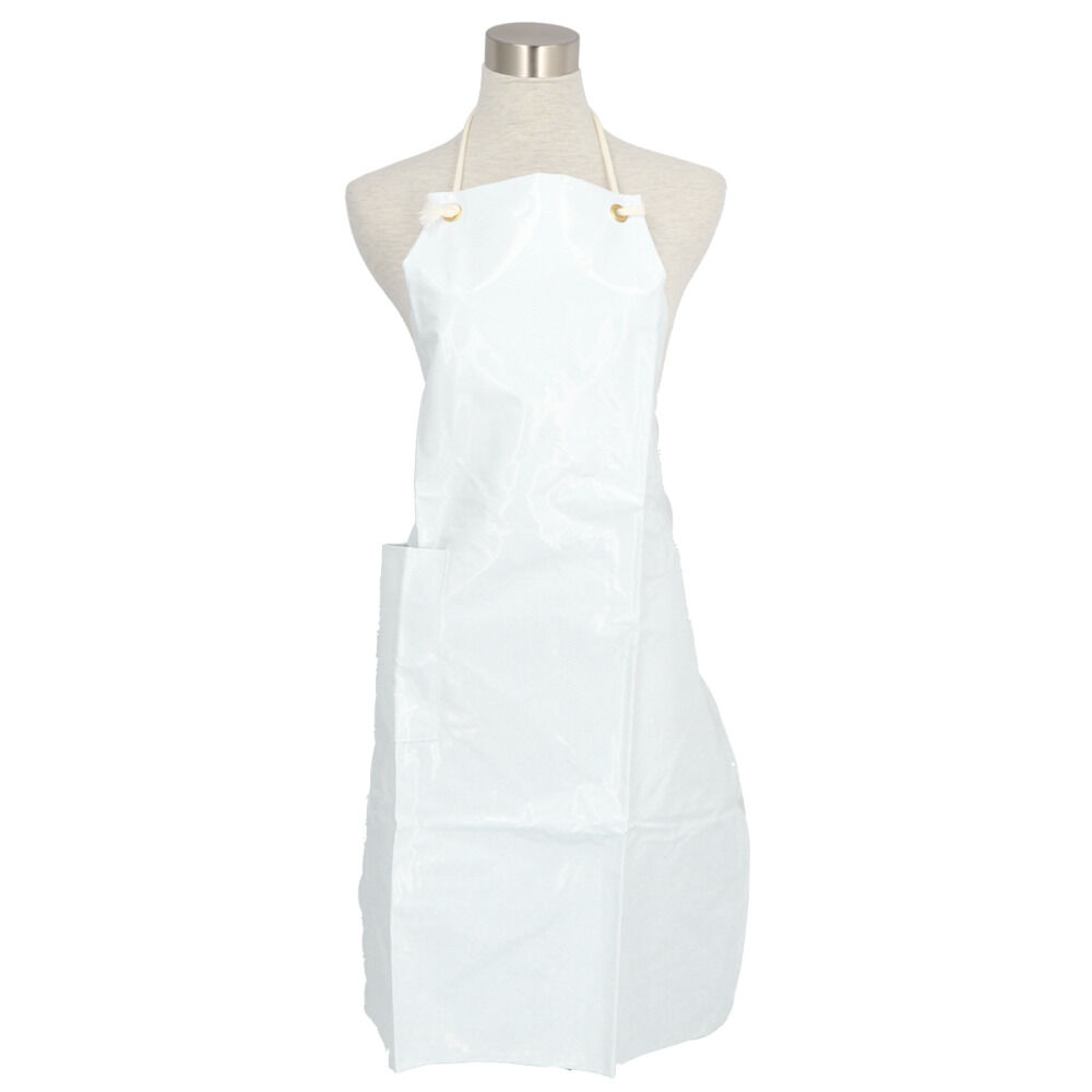 BACKYARD FAMILY「防水 エプロン おしゃれ 通販 業務用 厨房 おしゃれ エナメルエプロン 板前 水産加工 トリマー」|食器・キッチングッズ|ホワイト1