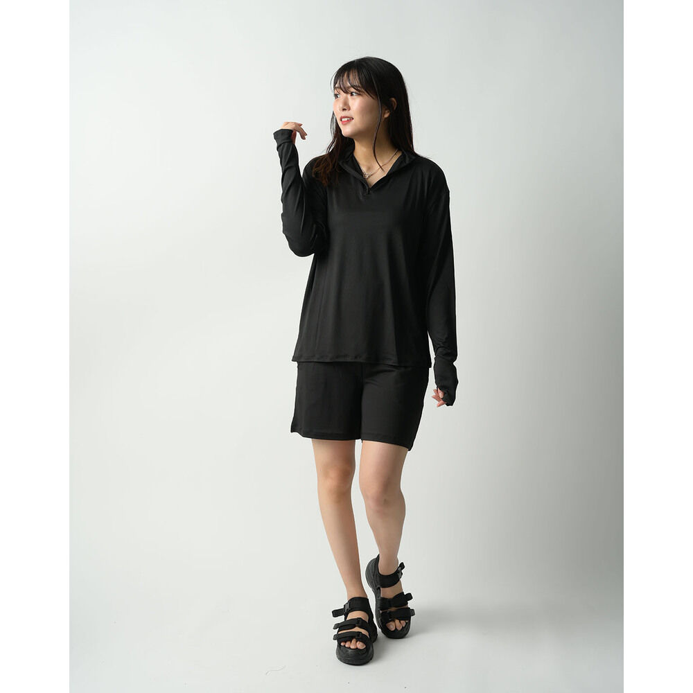 BACKYARD FAMILY「ラッシュガード 2WAY セットアップ 通販 半ズボン ズボン パンツ 長袖シャツ シャツ」|スポーツ|ブラック1