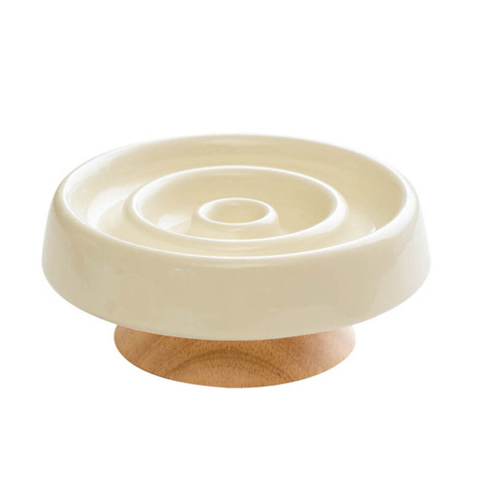 BACKYARD FAMILY「早食い防止 食器 猫 陶器 通販 ねこ フードボウル 高さがある スローフードボウル ペット食器」|その他|ホワイト1