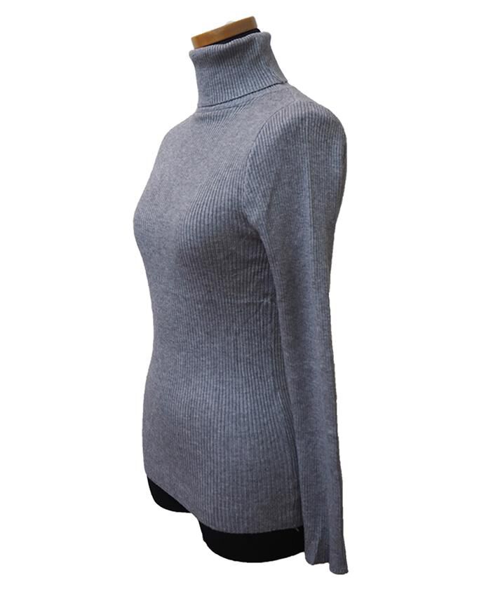 BACKYARD FAMILY「ニット トップス 冬 通販 リブニット ハイネック セーター 長袖 ハイネックニット」|ニット・セーター|