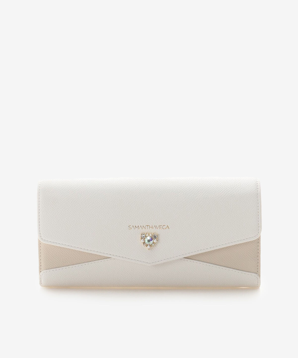 Samantha Vega「ハートビジュー付き長財布」|財布|ホワイト