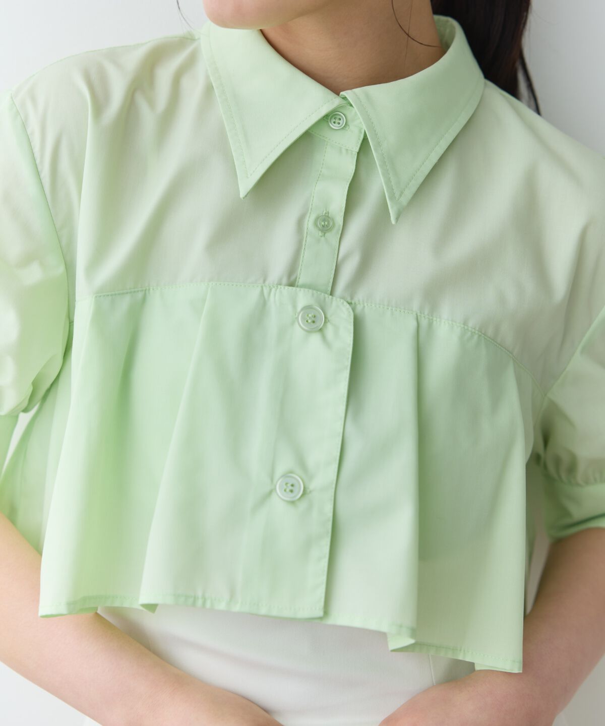 アンドクチュール「ヨークデザインハーフスリーブシャツ」|シャツ・ブラウス|