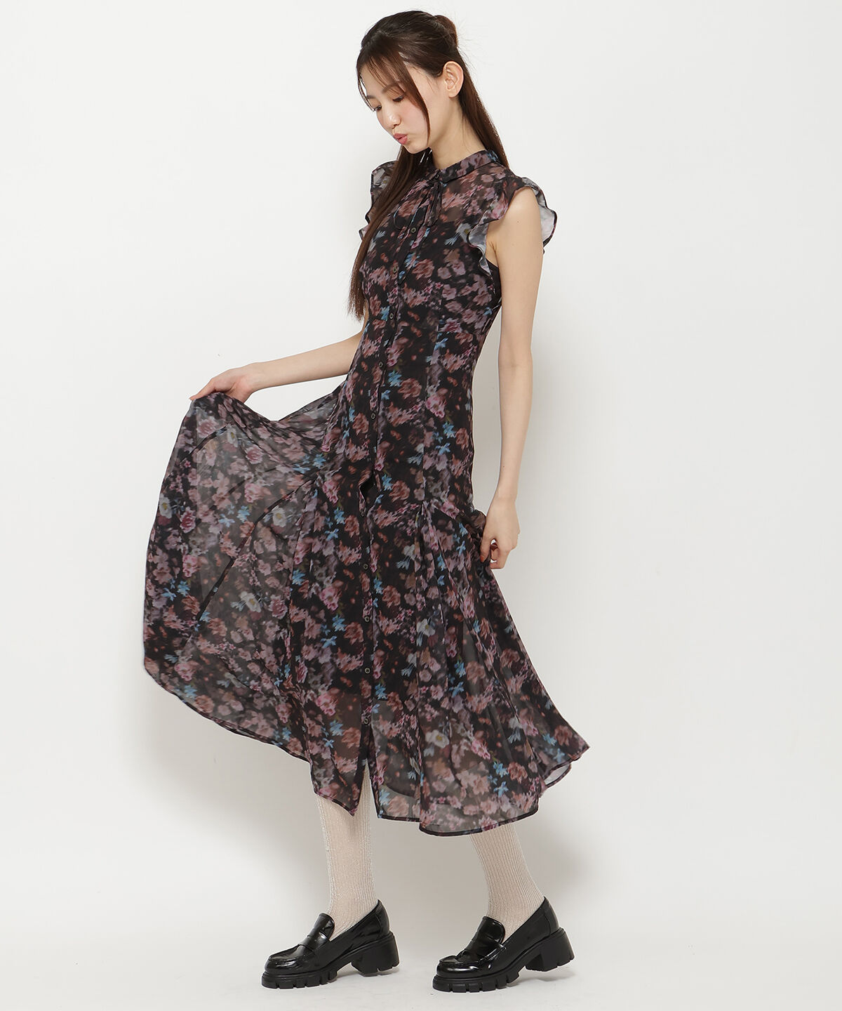 REDYAZEL「水彩フラワープリントワンピース」|ワンピース|